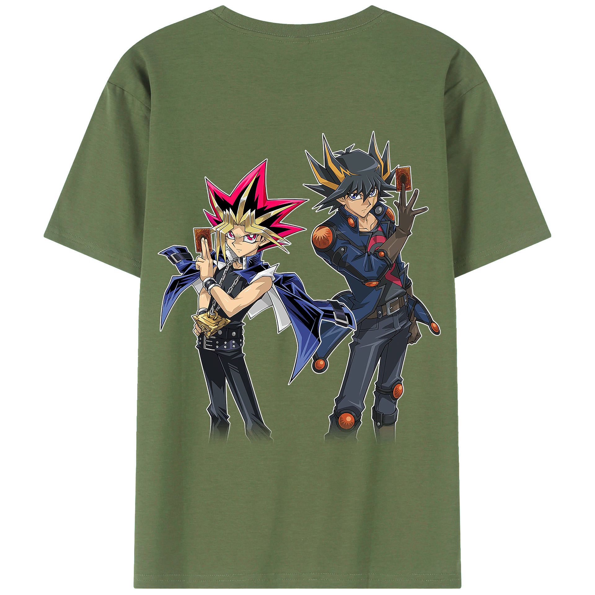 （画像用） 遊☆戯☆王 Yu-Gi-Oh! 綿100％ メンズ半袖Tシャツ（バックプリント） 通気性